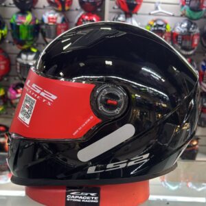 LS2 CASCO FF-358S BLACK GLOSS