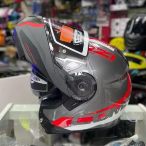 NZI CASCO COMBI SHOCK GRAY RED L GLOSS