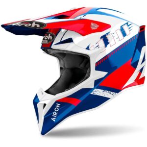 AIROH CASCO MX WRAAP FEEL 58 BLUE/RED G