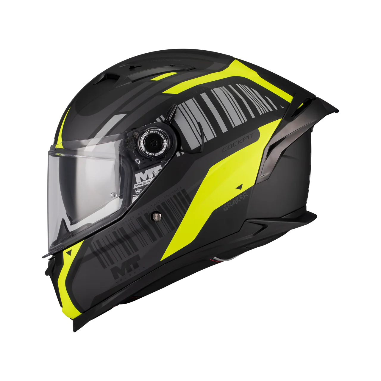 MT CASCO BRAKER COCKPIT B13 VERDE NEGRO MATT