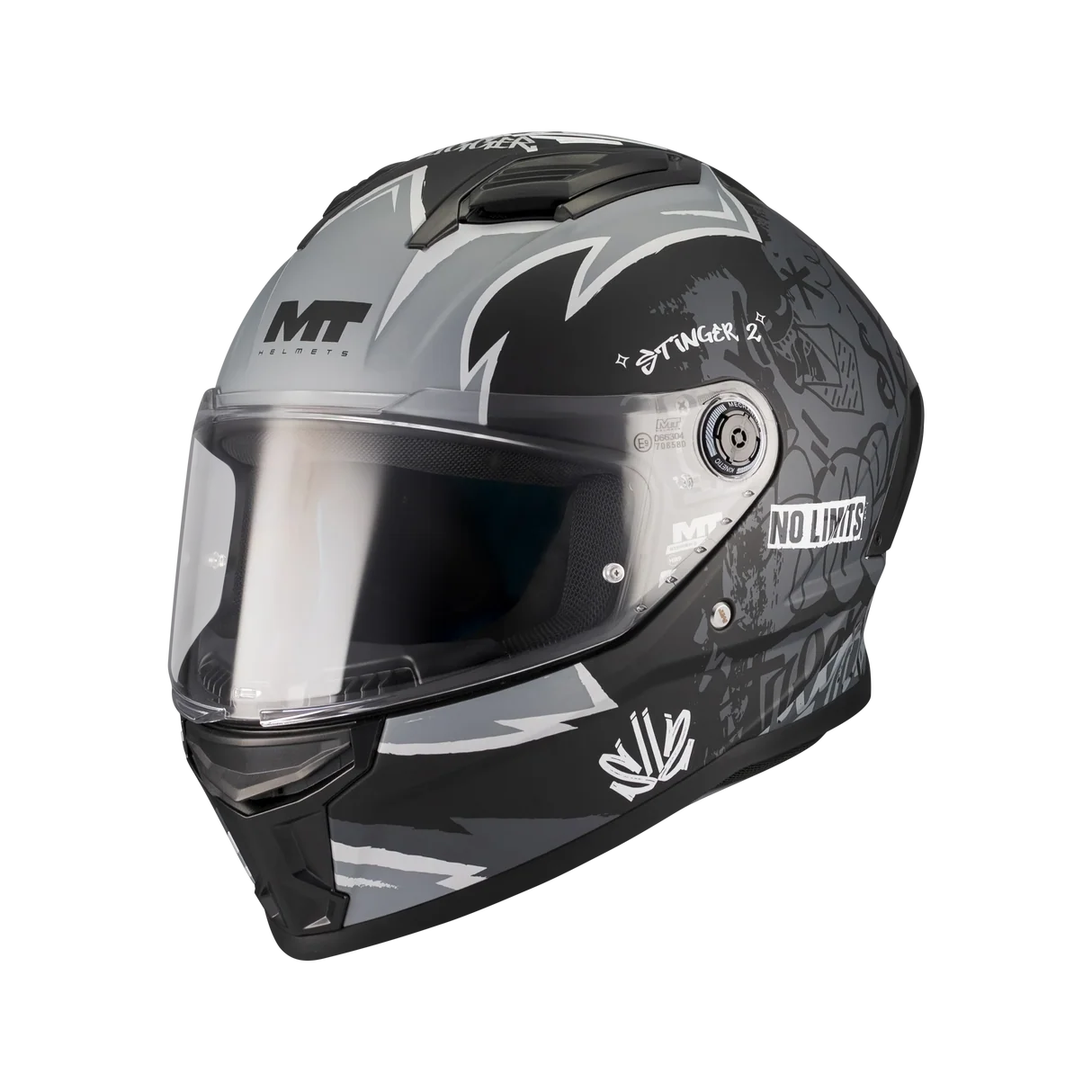 MT CASCO STINGER TAGGER B2 BLACK GRAY
