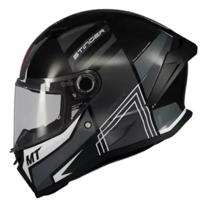 MT CASCO STINGER TRON B12 BLACK GLOSS